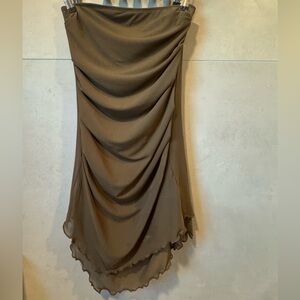Elegant Brown/olive Dress